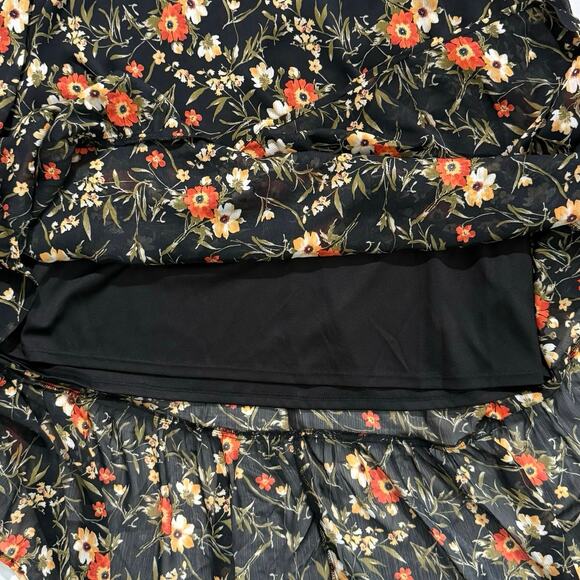 Nine Britton Ginger Maxi Dress XL Floral Surplice Long Sleeve Boho Fall - Picture 6 of 7